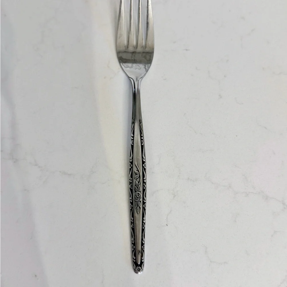 Vintage Interpur Stainless Steel Fork - Mid Century Modern Flatware Replacement